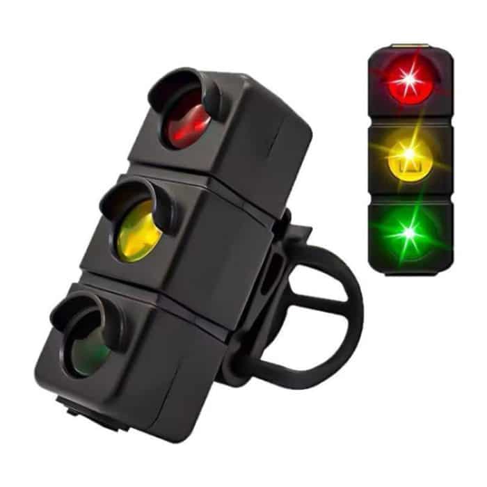 QX-W19 Creative Bicycle Three Color LED Tail Light, Safe Night Riding Warning Light, QX-W19 – Bild 1