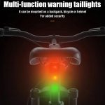 QX-W19 Creative Bicycle Three Color LED Tail Light, Safe Night Riding Warning Light, QX-W19 – Bild 3
