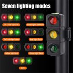 QX-W19 Creative Bicycle Three Color LED Tail Light, Safe Night Riding Warning Light, QX-W19 – Bild 5