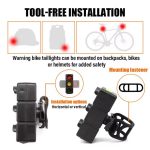 QX-W19 Creative Bicycle Three Color LED Tail Light, Safe Night Riding Warning Light, QX-W19 – Bild 8