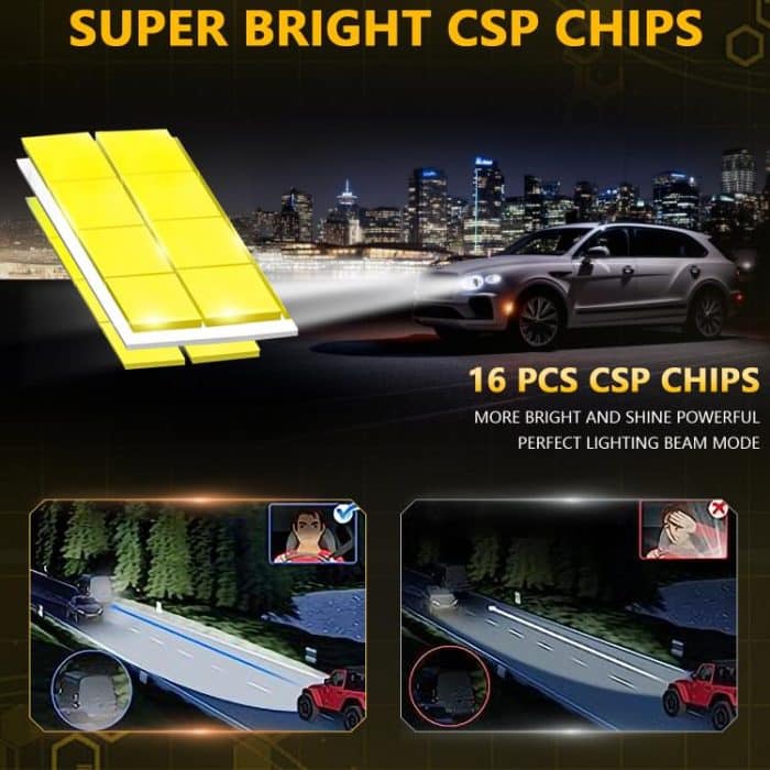 1 Pair 35W 3500LM 6500K Car LED Headlight Bulb, 9005, 9006, H1, H4, H7, H11 – Bild 7