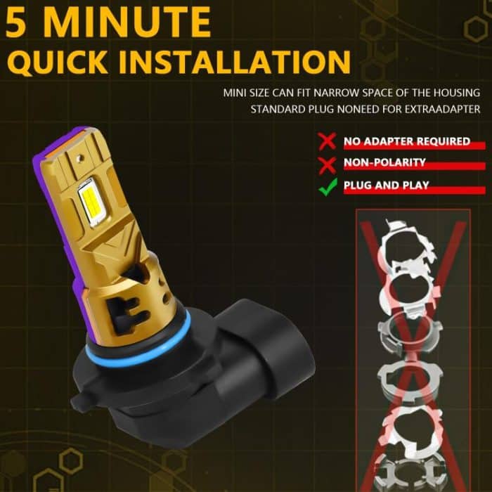 1 Pair 35W 3500LM 6500K Car LED Headlight Bulb, 9005, 9006, H1, H4, H7, H11 – Bild 8