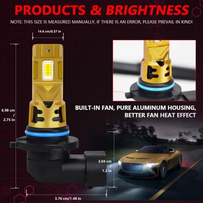 1 Pair 35W 3500LM 6500K Car LED Headlight Bulb, 9005, 9006, H1, H4, H7, H11 – Bild 9