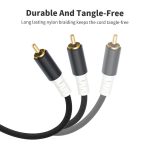 2 RCA Male to 2 RCA Male Audio Cable, 1m, 2m, 3m, 5m, 7.6m – Bild 5