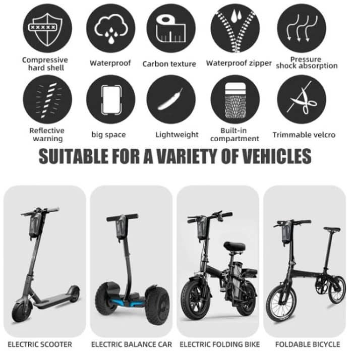 WILD MAN ES8 Electric Scooter EVA Hard Shell Handlebar Bag, ES8 – Bild 3