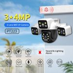 ESCAM PT223 3x4MP HD Motion Detection WiFi Three-screen PTZ IP Camera, EU Plug, US Plug, UK Plug, AU Plug – Bild 3