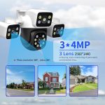 ESCAM PT223 3x4MP HD Motion Detection WiFi Three-screen PTZ IP Camera, EU Plug, US Plug, UK Plug, AU Plug – Bild 4
