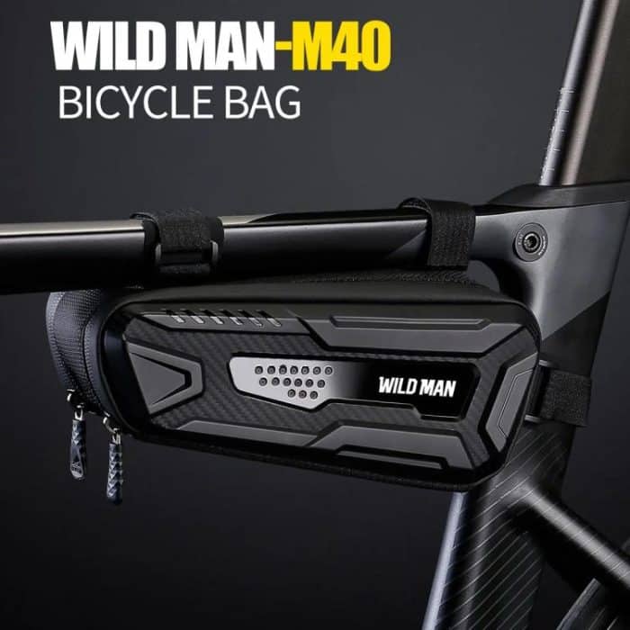 WILD MAN M40 Mountain Bicycle Front Beam Triangle Bag TPU Carbon Fiber Hard Shell Bag Cycling Equipment, M40 – Bild 2