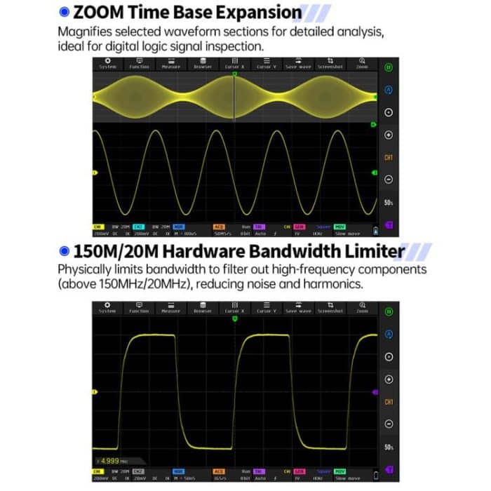 FNIRSI DPOS350P 4 in 1 7 inch IPS HD Touch Screen 350M Tablet Oscilloscope, DPOS350P(US Plug), DPOS350P(EU Plug) – Bild 17