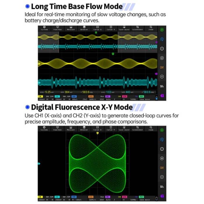 FNIRSI DPOS350P 4 in 1 7 inch IPS HD Touch Screen 350M Tablet Oscilloscope, DPOS350P(US Plug), DPOS350P(EU Plug) – Bild 19