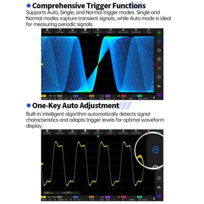 FNIRSI DPOS350P 4 in 1 7 inch IPS HD Touch Screen 350M Tablet Oscilloscope, DPOS350P(US Plug), DPOS350P(EU Plug) – Bild 20