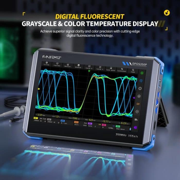 FNIRSI DPOS350P 4 in 1 7 inch IPS HD Touch Screen 350M Tablet Oscilloscope, DPOS350P(US Plug), DPOS350P(EU Plug) – Bild 7