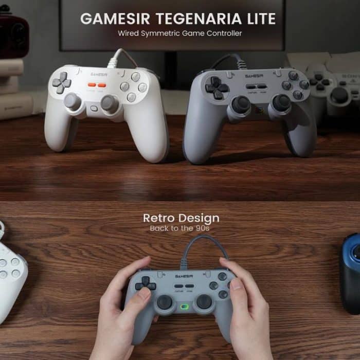 GameSir Tegenaria Lite Wired Symmetric Game Controller for PC / Steam / Switch / iOS / Android, Tegenaria Lite White, Tegenaria Lite Grey – Bild 2