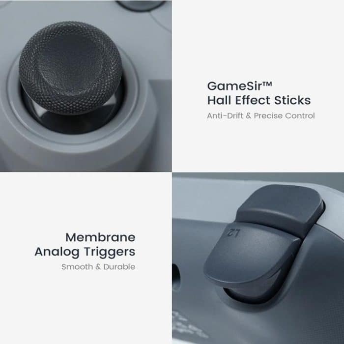 GameSir Tegenaria Lite Wired Symmetric Game Controller for PC / Steam / Switch / iOS / Android, Tegenaria Lite White, Tegenaria Lite Grey – Bild 4