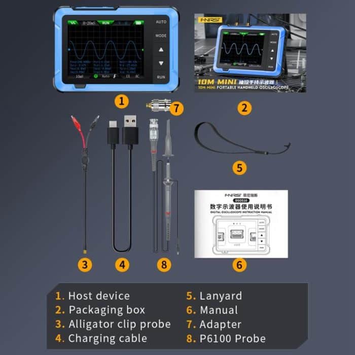 FNIRSI DSO510 Handheld Small Digital Portable Tablet Oscilloscope, DSO510 – Bild 19