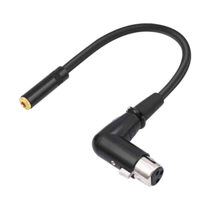 EDA008351601A.jpg 3.5mm Female to XLR Female Elbow Audio Converter Adapter Cable, 3.5mm Female to XLR Female Elbow – Bild 1