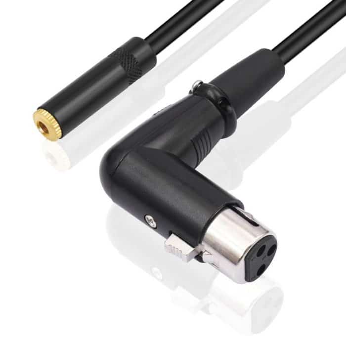 3.5mm Female to XLR Female Elbow Audio Converter Adapter Cable, 3.5mm Female to XLR Female Elbow – Bild 3