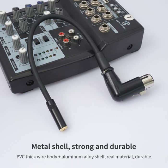 3.5mm Female to XLR Female Elbow Audio Converter Adapter Cable, 3.5mm Female to XLR Female Elbow – Bild 6