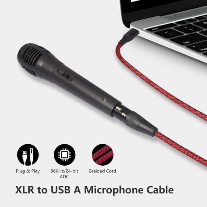 USB-A to XLR Female Audio Recording Cable for Dynamic Microphone, 1m, 2m, 3m – Bild 6