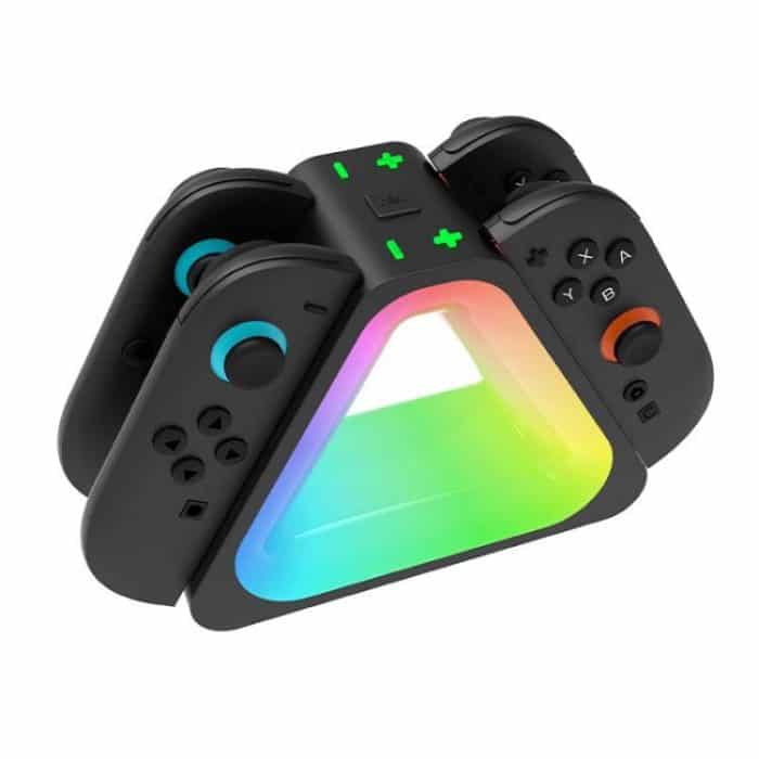 For Nintendo Switch 2 4 in 1 Triangle Handle Charging Base with RGB Light – Bild 3