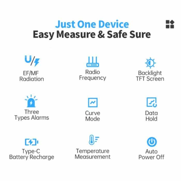 FNIRSI ERD-10 3-in-1-Detektor für elektromagnetische Strahlung – Bild 5