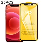25 Stück 9D-Vollkleber-Vollbild-Hartglasfolie, For  iPhone 12 mini (25 PCS), For  iPhone 12 / 12 Pro (25 PCS), For  iPhone 12 Pro Max (25 PCS)