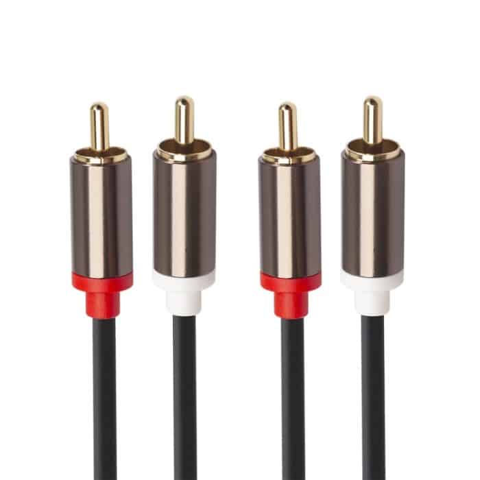 2 x RCA auf 2 x RCA vergoldetes Audiokabel, 1m, 2m, 3m – Bild 2
