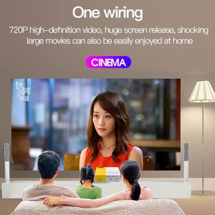 J9 1920x1080P 15 ANSI tragbarer Heimkino-Mini-LED-HD-Digitalprojektor, Basisversion,, EU Plug, US Plug, UK Plug, AU Plug – Bild 4