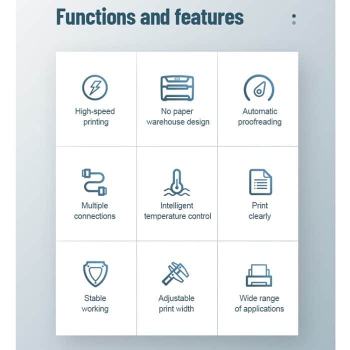 76 x 130 Einzelpapier-Frachtbrief-Express-Rechnungsetikettendrucker, USB + Bluetooth-Version,, USB + Bluetooth Version, EU Plug, USB + Bluetooth Version, US Plug, USB + Bluetooth Version, UK Plug – Bild 6