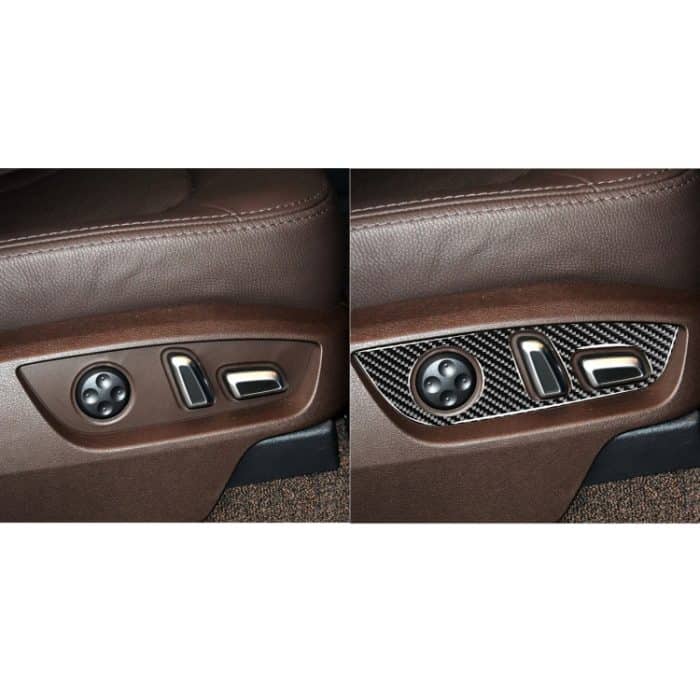 Auto Carbon Faser Sitzverstellplatte Dekorativer Aufkleber für Audi Q7 2008-2015, Links- und Rechtsantrieb Universal – Bild 7