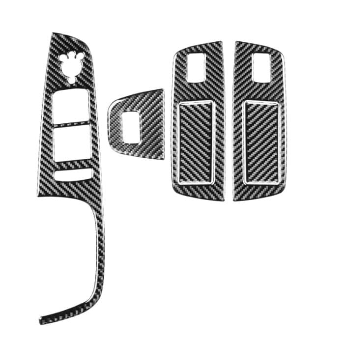EDA009375.jpg 6 in 1 Auto Carbon Fiber Fenster Glasheber Panel dekorative Aufkleber für Audi Q7 2008-2015, Linksantrieb – Bild 1