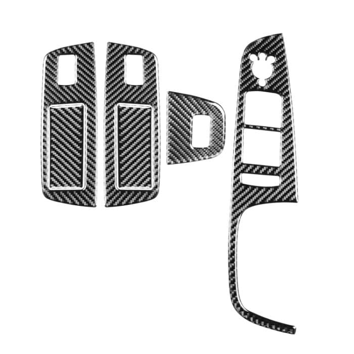 EDA009376.jpg 6 in 1 Auto Carbon Fiber Fenster Glasheber Panel dekorative Aufkleber für Audi Q7 2008-2015, Rechtslenker – Bild 1