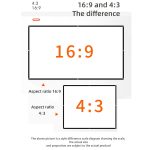 Einfacher, faltbarer Projektor-Folienvorhang aus hochdichtem Polyester, 60 inch (4:3) Projection Area: 120x90cm, 72 inch (16:9) Projection Area: 159x90cm, 72 inch (4:3) Projection Area: 146x110cm, 84 inch (16:9) Projection Area: 186x105cm... – Bild 4