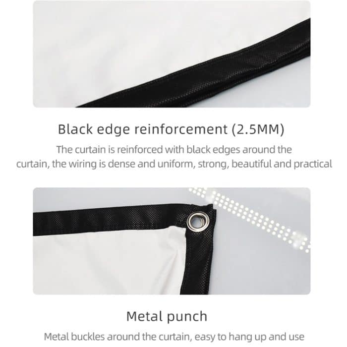 Einfach faltbarer Filmvorhang aus Polyester mit hoher Dichte, Größe: 16: 9 Projektionsfläche: 132 x 75 cm – Bild 11