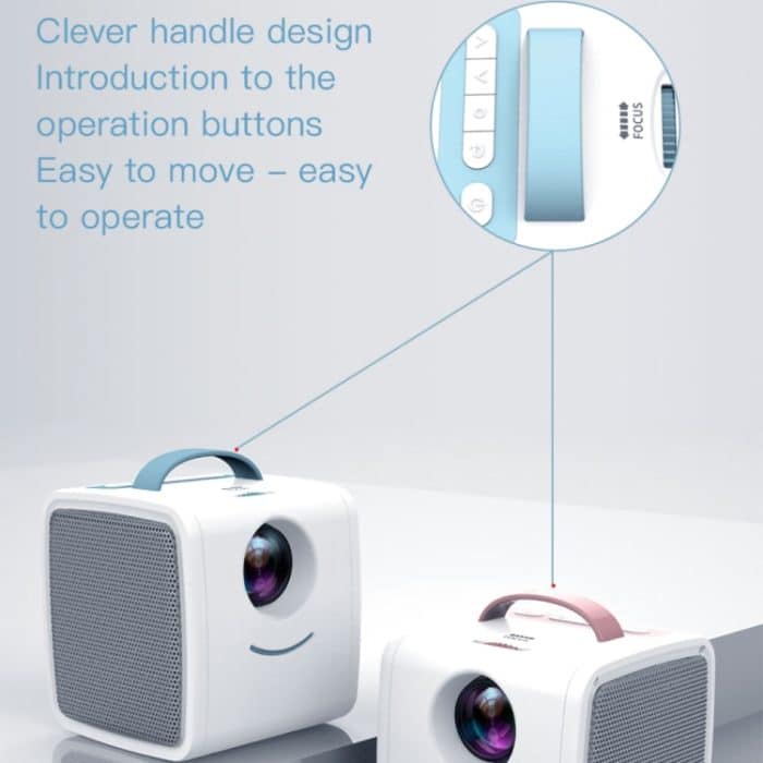Q2 LED 1080P Mini tragbarer Projektor Kinderprojektor, EU Plug, US Plug, UK Plug, AU Plug – Bild 4