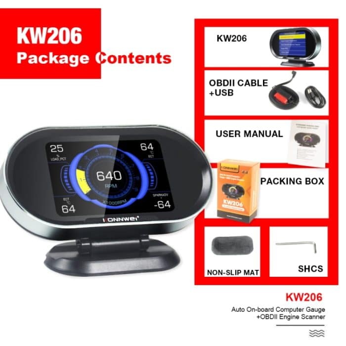 KONNWEI KW206 2-in-1-OBDII / EOBD12V-Auto-Fehlerscanner + 3,5-Zoll-LCD-Monitor – Bild 17