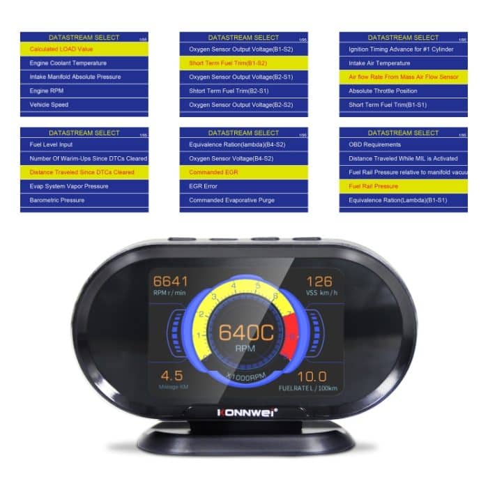 KONNWEI KW206 2-in-1-OBDII / EOBD12V-Auto-Fehlerscanner + 3,5-Zoll-LCD-Monitor – Bild 8
