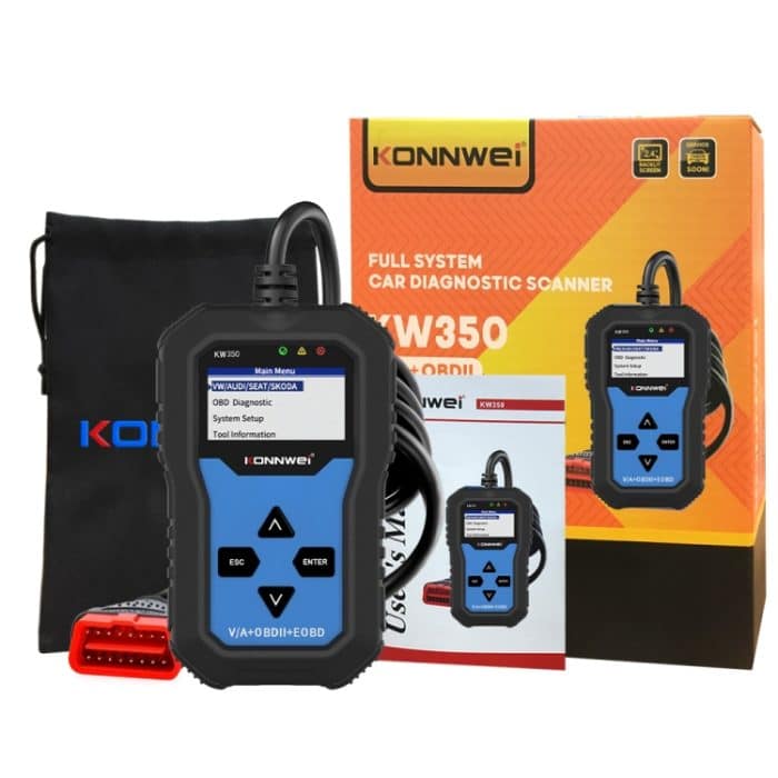 KONNWEI KW350 OBDII 12V Autodiagnose-Detektorscanner mit 2-Zoll-Schwarzweiß-Bildschirm V007 für Audi / Volkswagen – Bild 16