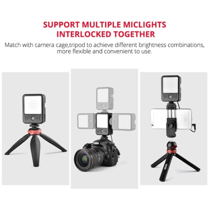 YELANGU LED02 Live-Übertragung Micro Film Reporter Interview Aufnahme Mikrofon Licht – Bild 12