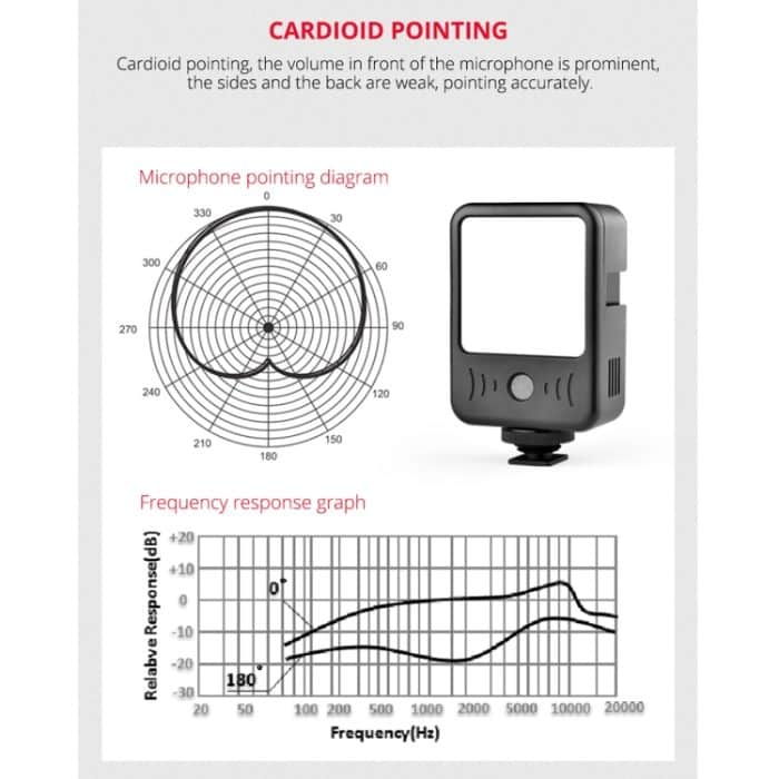 YELANGU LED02 Live-Übertragung Micro Film Reporter Interview Aufnahme Mikrofon Licht – Bild 15