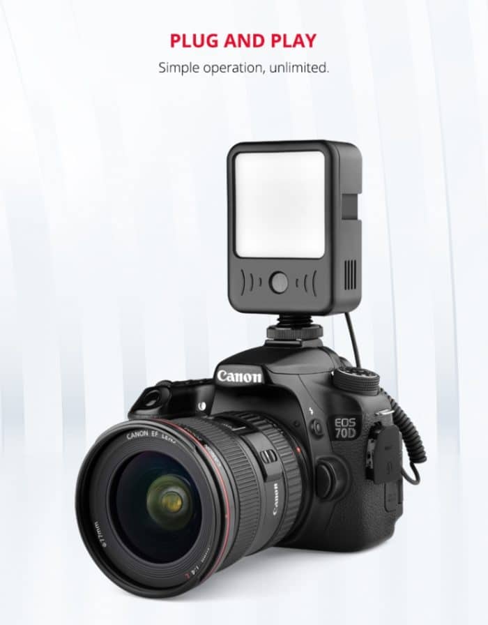 YELANGU LED02 Live-Übertragung Micro Film Reporter Interview Aufnahme Mikrofon Licht – Bild 18