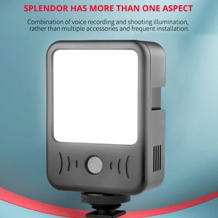 YELANGU LED02 Live-Übertragung Micro Film Reporter Interview Aufnahme Mikrofon Licht – Bild 9