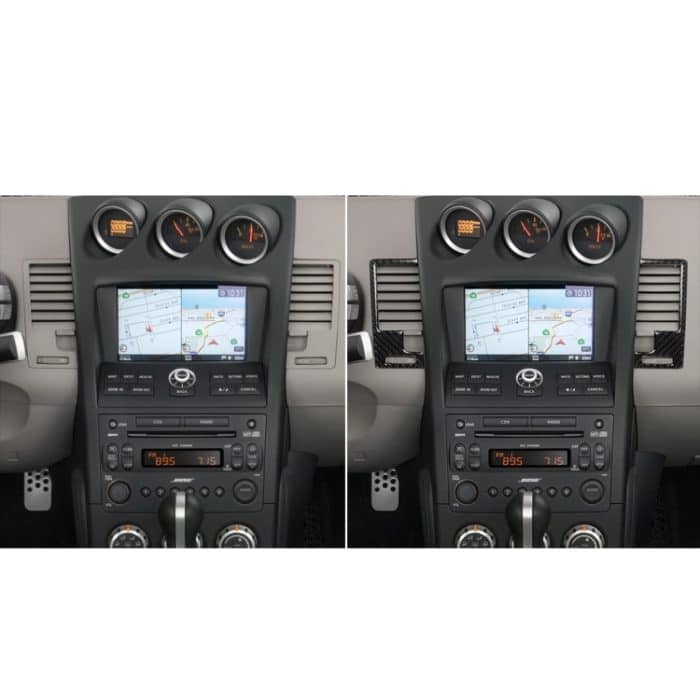 Auto Carbon Fiber Center Belüftung Auspuff dekorative Aufkleber für Nissan 350z 2006-2009 – Bild 6