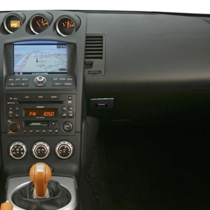 Car Carbon Fiber Co-Pilot Lagertürgriff dekorative Aufkleber für Nissan 350z 2006-2009 – Bild 6