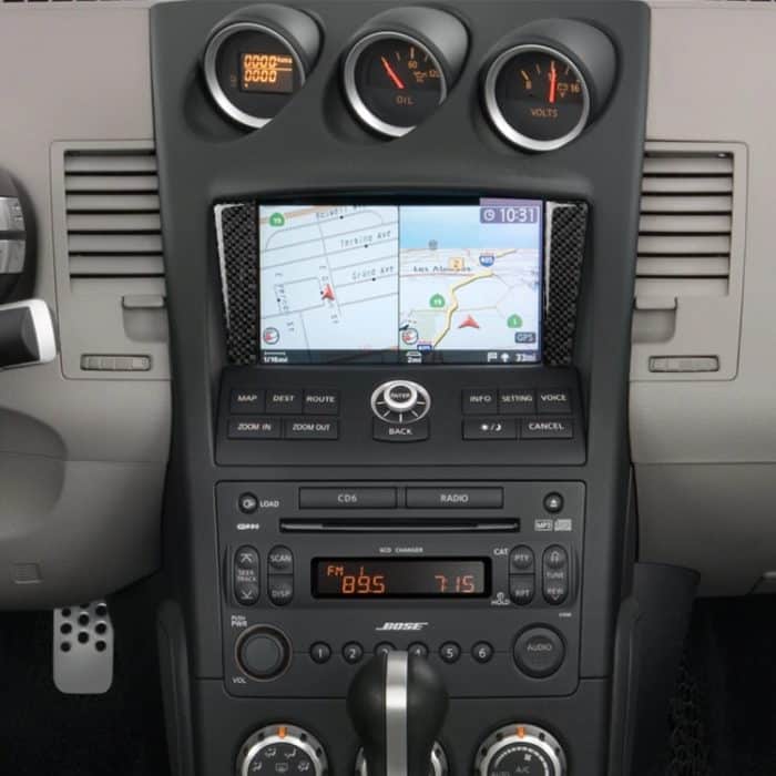 Auto Carbon Faser Navigationsrahmen dekorative Aufkleber für Nissan 350z 2006-2009 – Bild 5