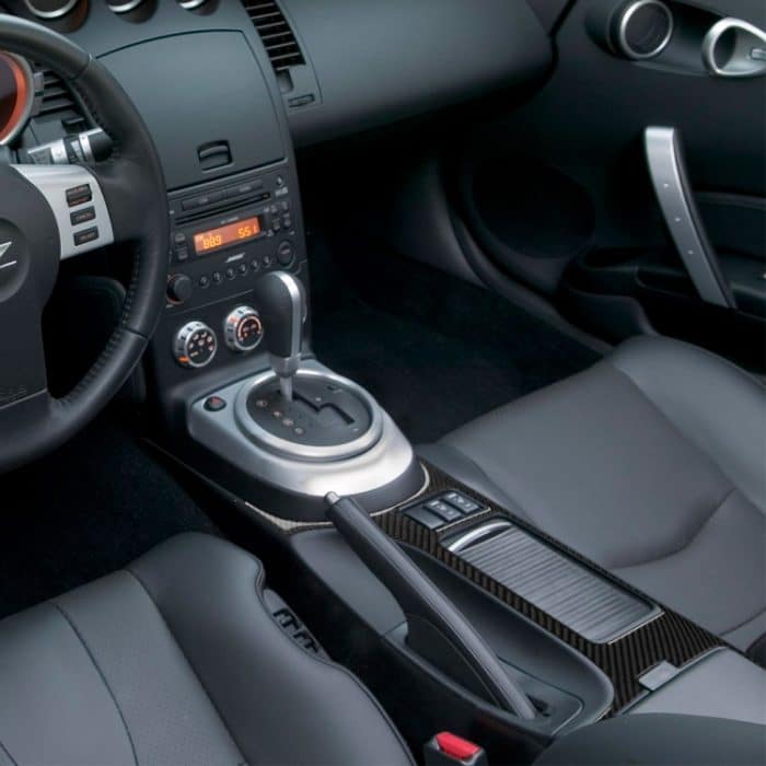 Car Carbon Fiber Central System Control Großer Rahmenrahmen Dekorativer Aufkleber für Nissan 350z 2006-2009 – Bild 5