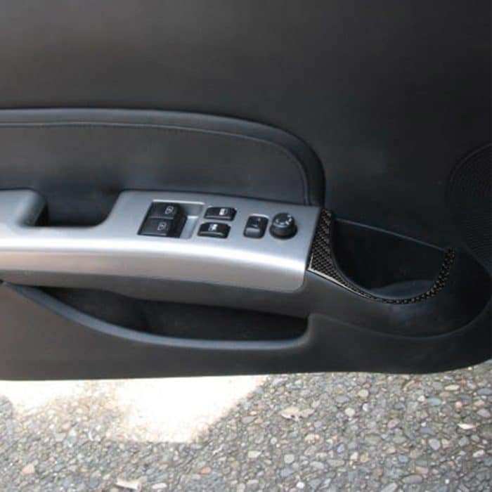 Auto Kohlefaser Autotür Wasserbecher Loch dekorative Aufkleber für Nissan 350z 2006-2009 – Bild 5