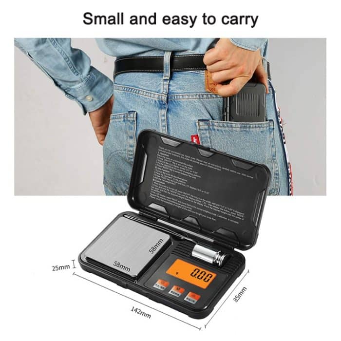 200 g / 0,01 g hochpräzise tragbare Schmuckwaage Mini-elektronische Waage Präzisions-Karat-elektronische Waage – Bild 9