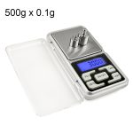 MH-100 500G x 0,1G Hohe Genauigkeit digitaler elektronischer tragbarer Mini-Taschenskala-Mobiltelefon-Waage-Balance-Gerät mit 1,6-Zoll-LCD-Bildschirm