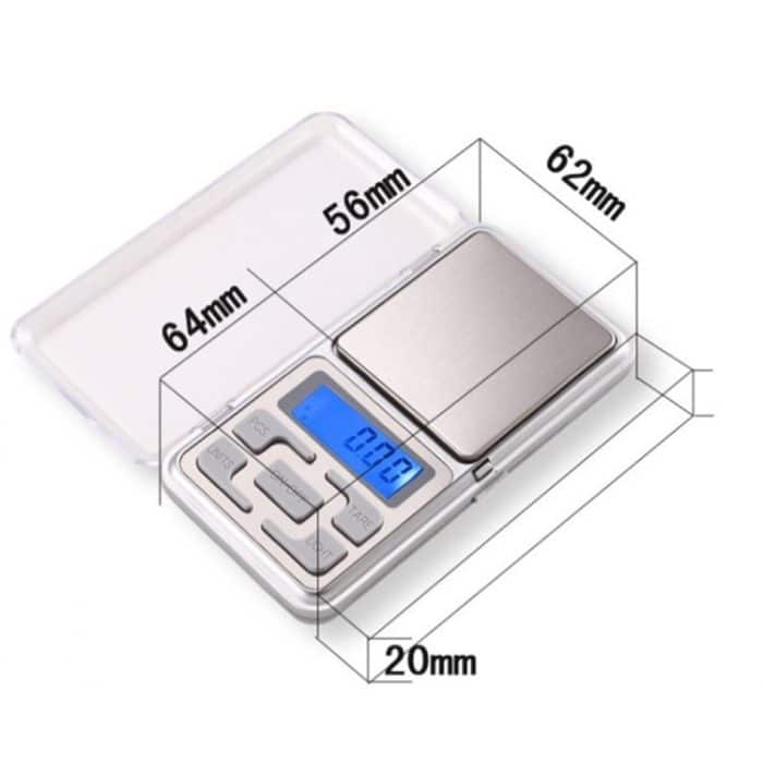 MH-100 500G x 0,1G Hohe Genauigkeit digitaler elektronischer tragbarer Mini-Taschenskala-Mobiltelefon-Waage-Balance-Gerät mit 1,6-Zoll-LCD-Bildschirm – Bild 5